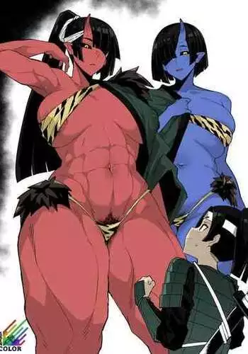 [Arimura Daikon] Oni no Shimai ni Shiboritorareru Momo-kun [Textless] [Colorized]